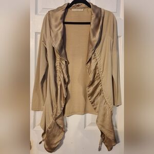 Rare Testimony Los Angeles Tan Women's Cardigan Sz XS